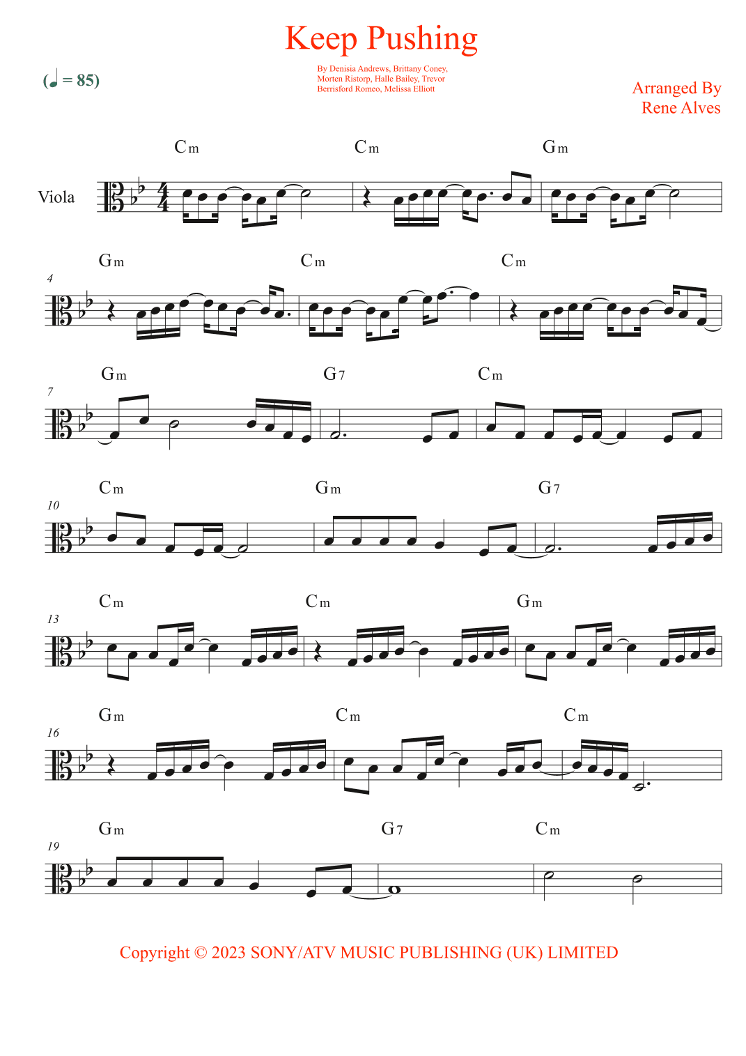 Keep Pushing (arr. Rene Alves)