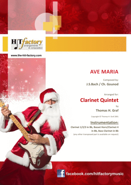 Ave Maria - Bach/Gounot - Clarinet Quintet (arr. Thomas H. Graf)