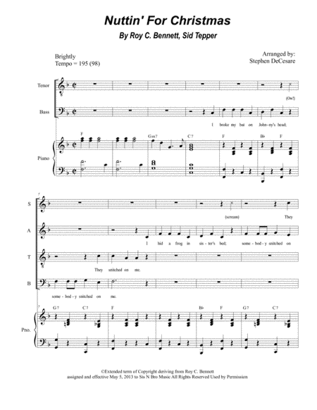 Nuttin' For Christmas (arr. Stephen DeCesare)