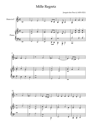 Mille Regretz (arr. Karen Gueiros)