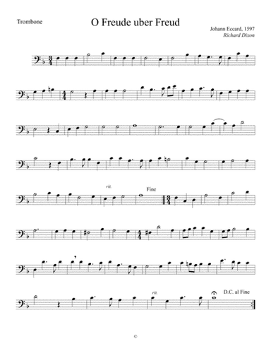 O Freude uber Freud-trombone (arr. J. Richard Dixon)