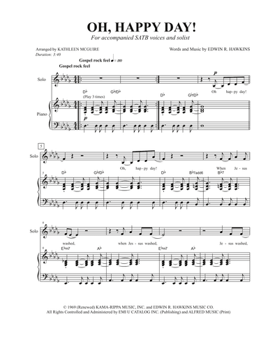 Oh Happy Day (arr. Kathleen McGuire)