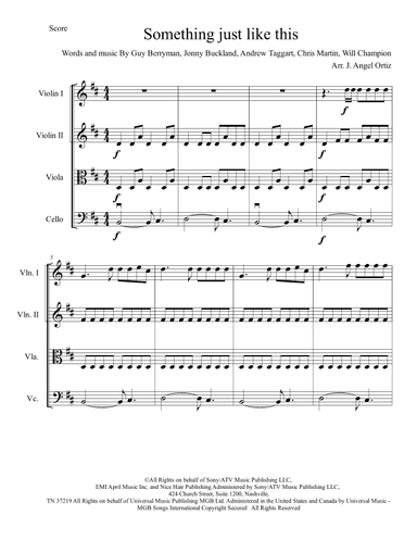 Something Just Like This (arr. José angel Ortiz ramirez)