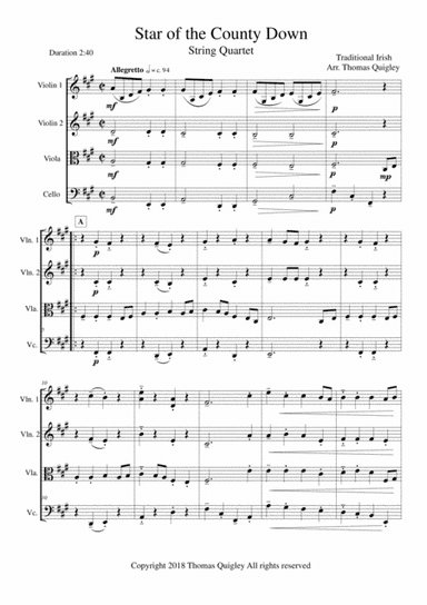 Star of the County Down (arr. Thomas Quigley)