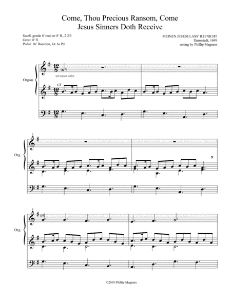 Come, Thou Precious Ransom, Come/Jesus Sinners Doth Receive (arr. Phillip Magness)