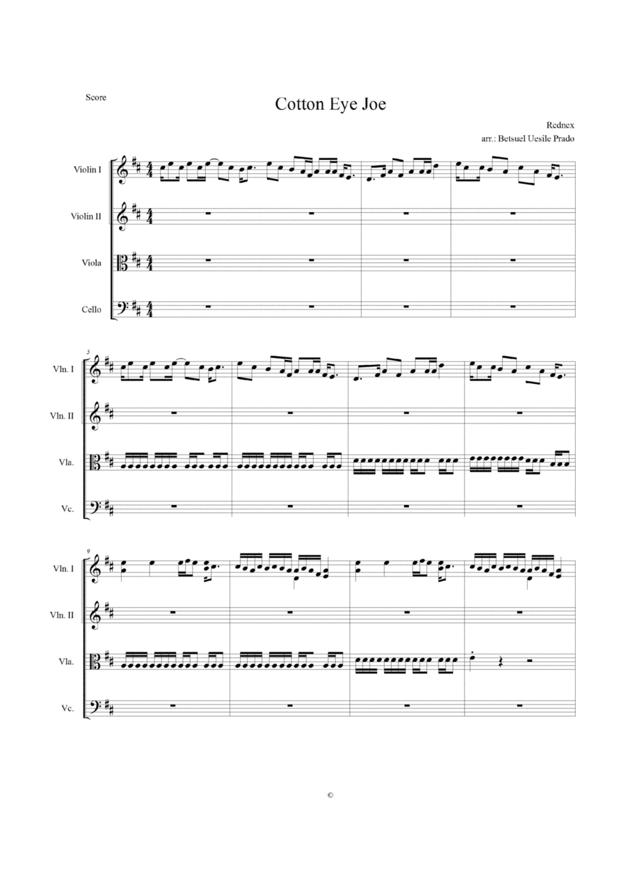 Cotton Eye Joe (arr. Betsuel Uesile Prado)