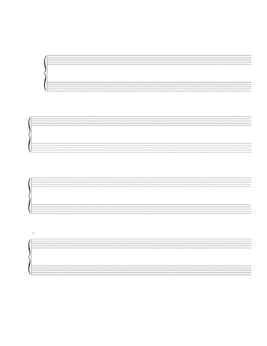 Piano Manuscript Paper