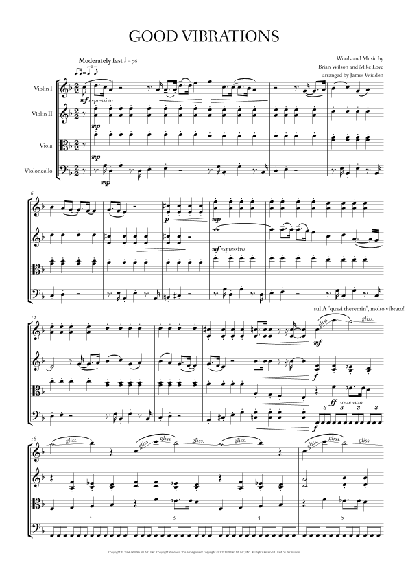 Good Vibrations (arr. James Widden)