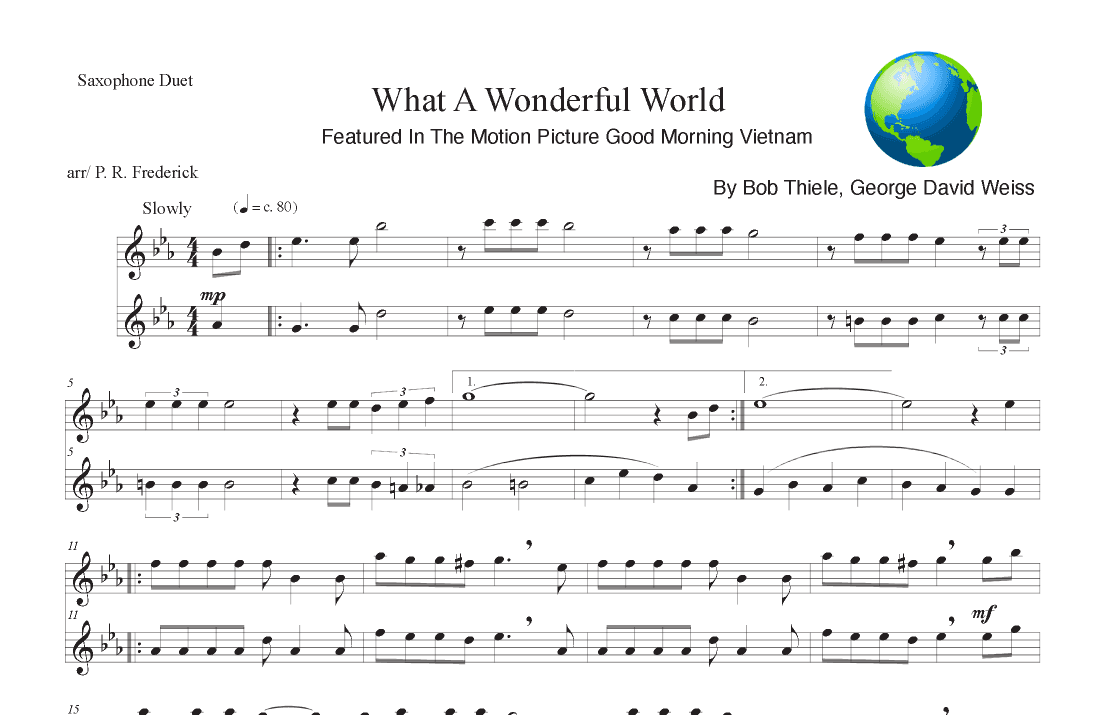 What A Wonderful World (arr. P. R. Frederick)