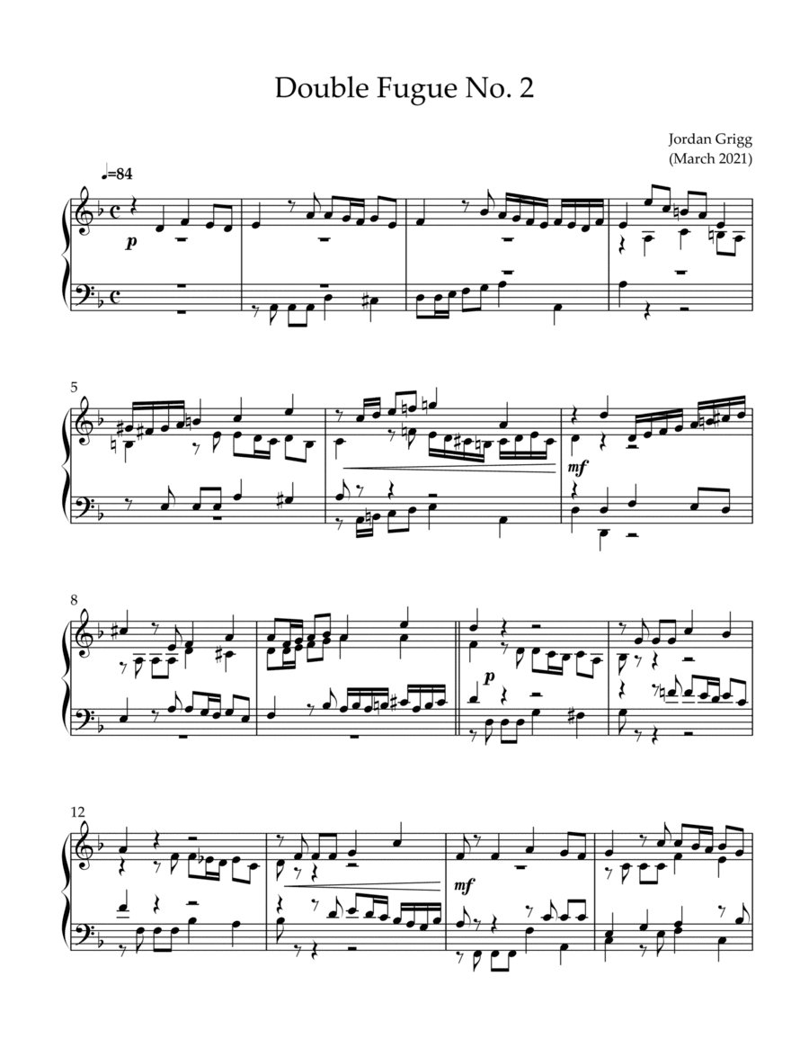 Double Fugue No 2