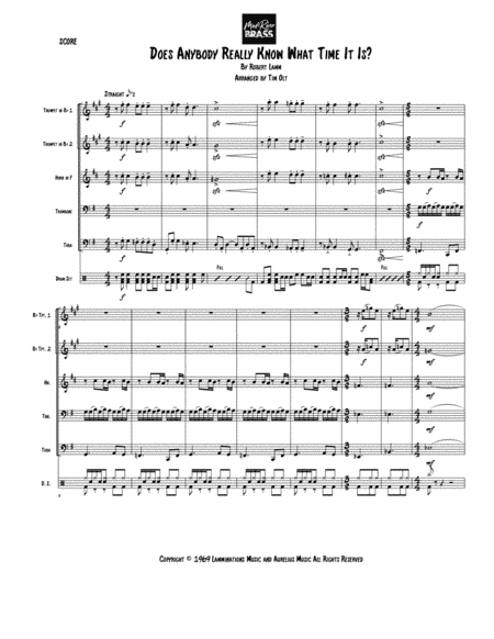 Does Anybody Really Know What Time It Is? (arr. Tim Olt)