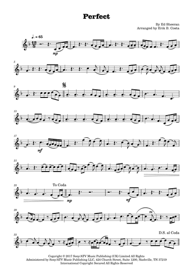Perfect (arr. Erik B. Costa)