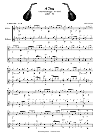 A Toy - Guitar Duet (arr. Semitony)