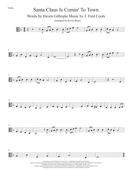 Santa Claus Is Comin' To Town (arr. Kevin Busse)