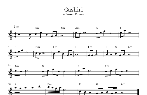 Gashiri from A Frozen Flower OST (arr. Ash)