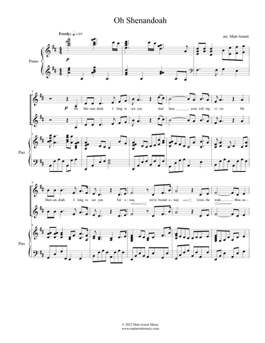 Oh Shenandoah (arr. arr. Matt Arnett)