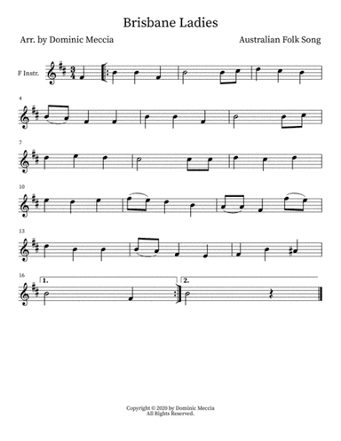 Brisbane Ladies (arr. Dominic Meccia)