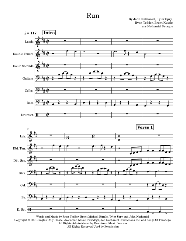 Run (arr. Nathaniel Frisque)