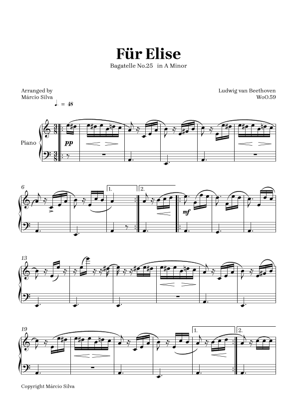 Für Elise (arr. Márcio Silva)