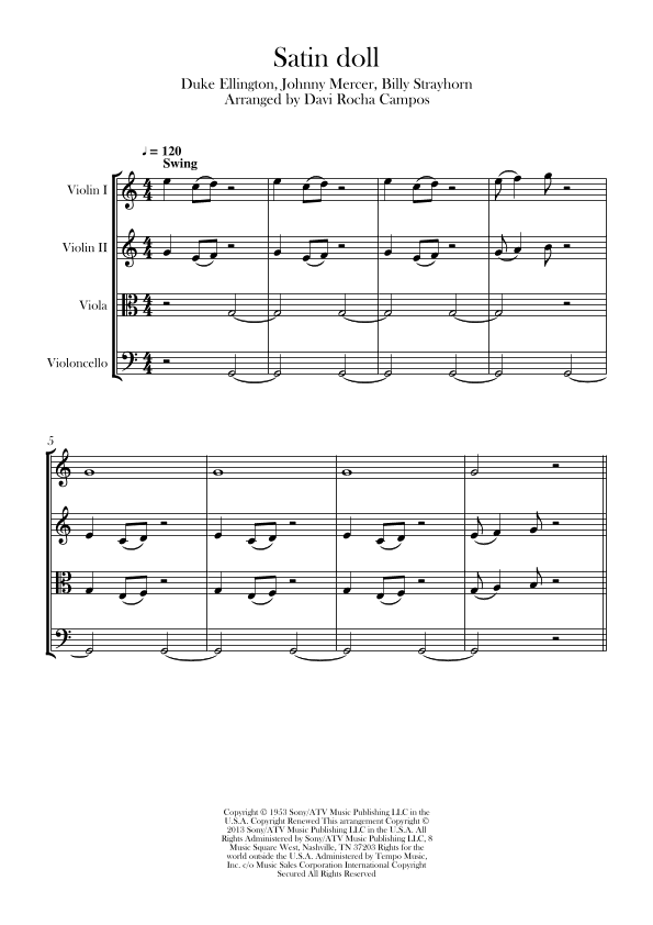 Satin Doll (arr. Davi Rocha Campos)