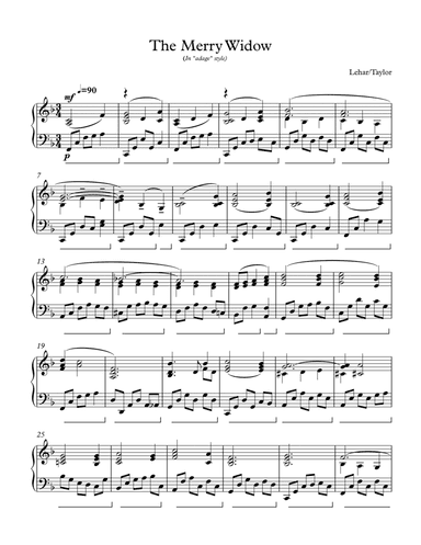 The Merry Widow Waltz (in "adage" style) (arr. Paul Taylor)
