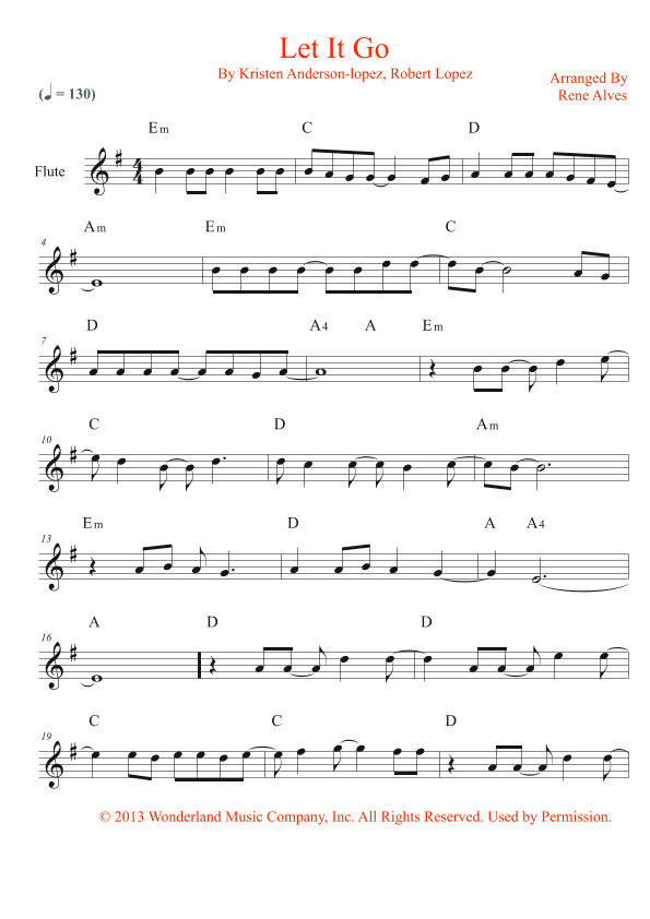 Let It Go (arr. Rene Alves)