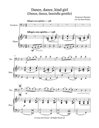 Dance, dance, kind girl (arr. Jane Frasier)