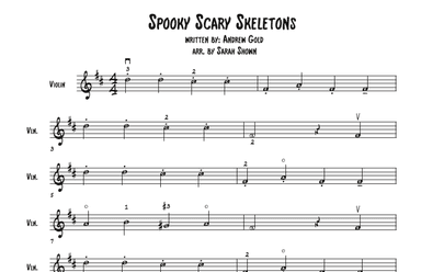 Spooky Scary Skeletons (arr. Sarah Shown)