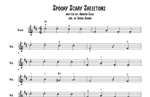 Spooky Scary Skeletons (arr. Sarah Shown)