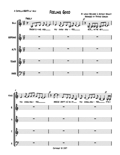 Feeling Good (arr. Patrick Whalen)