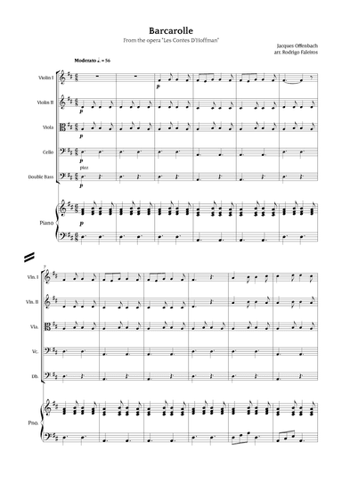 Barcarolle - Belle Nuit, O Nuit D'Amour (arr. Rodrigo Faleiros)