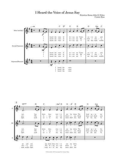 I Heard the Voice of Jesus Say - Women's trio A Cappella (arr. Connie Boss)