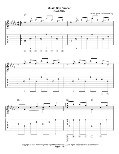 Music Box Dancer (arr. Steven King)