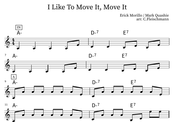 I Like To Move It (arr. Christoph Fleischmann)