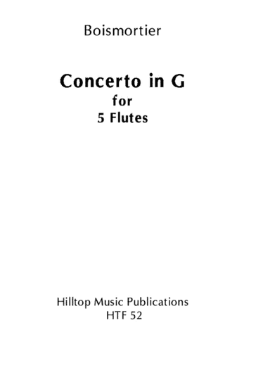 Concerto in G Op. 15 No. 1 for five flutes (arr. A.  L. Wyver)