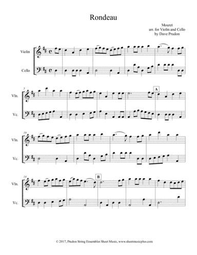Mouret Rondeau for Violin and Cello (arr. Dave Prudon)