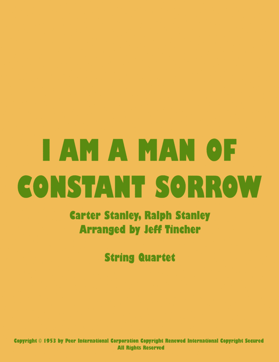 I Am A Man Of Constant Sorrow (arr. Jeff Tincher)