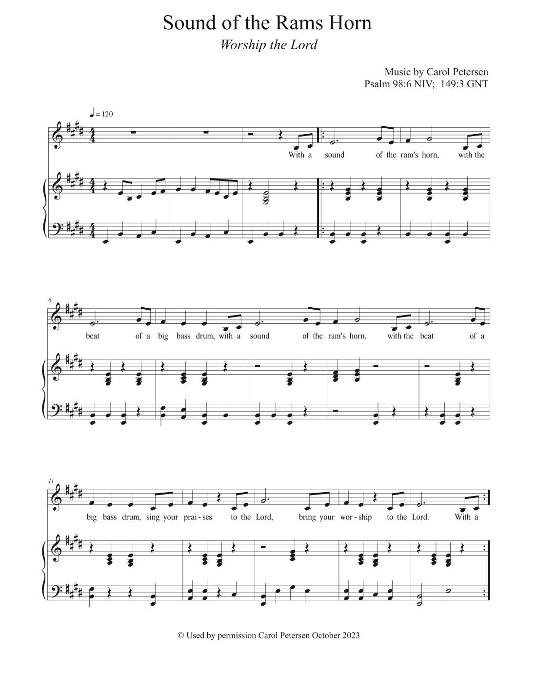 Sound the Ram's Horn (Worship the Lord)