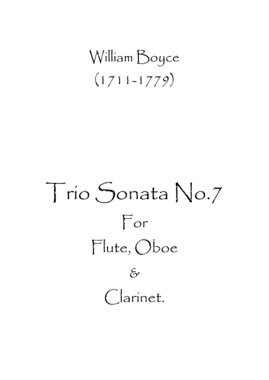 Trio Sonata No.7 (arr. Spence Bundy)