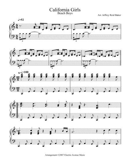 California Girls (arr. Jeffrey Reid Baker)