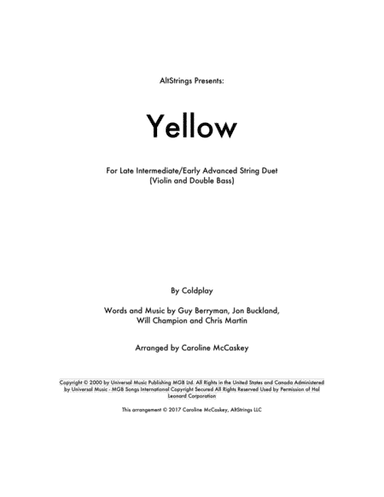 Yellow (arr. Caroline McCaskey)