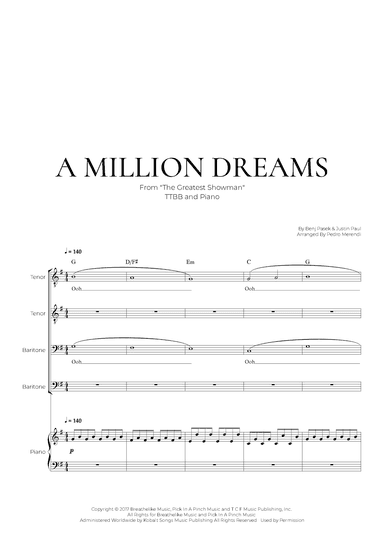 A Million Dreams (arr. Pedro Merendi)
