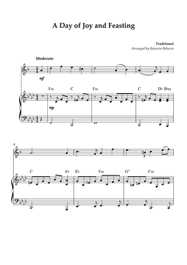 A Day of Joy and Feasting (arr. Kaiserin Rebecca)