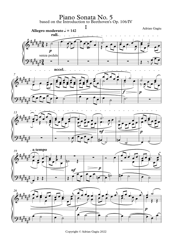 Piano Sonata No. 5, op. 81