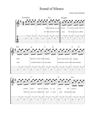 The Sound Of Silence (arr. Isaac Gish)