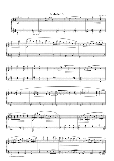 Prelude #13, Op. 1, No. 13