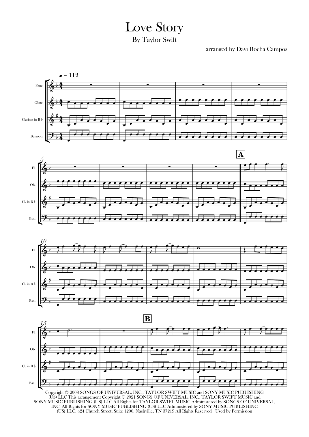 Love Story (arr. Davi Rocha Campos)