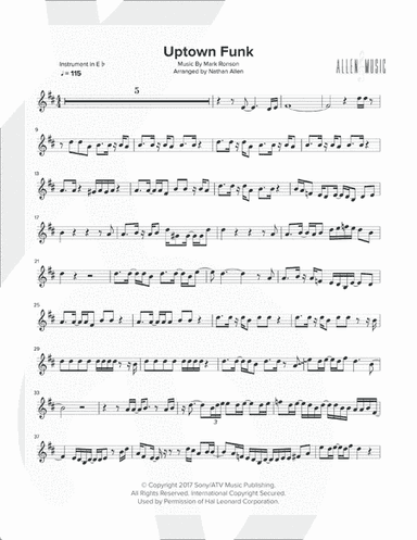 Uptown Funk (arr. Nathan Allen)