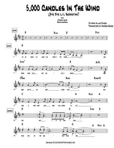 5,000 Candles In The Wind (arr. Andrew Gough)
