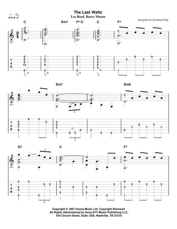 The Last Waltz (arr. Steven King)